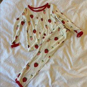 Strawberry Print Pajama Set